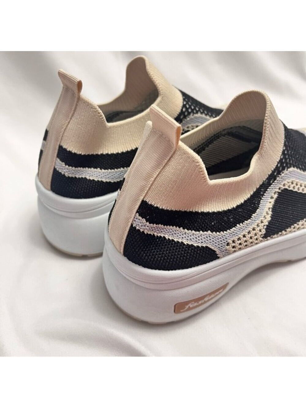 Knit Slip On Platform Sock Sneakers Size 8.5 - Picture 7 of 8